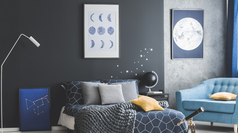 outer space decorations in bedroom