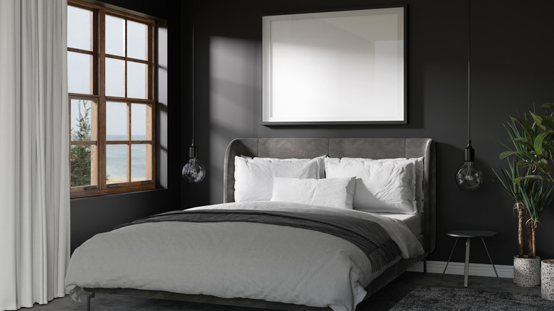 black modern bedroom