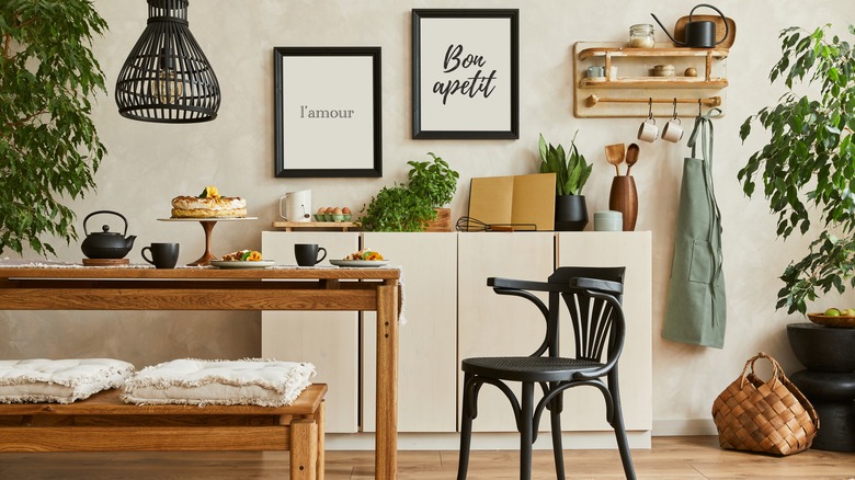 white cushions on wooden bench