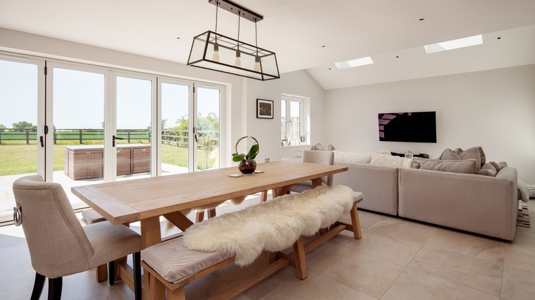 dining room bench with cushion