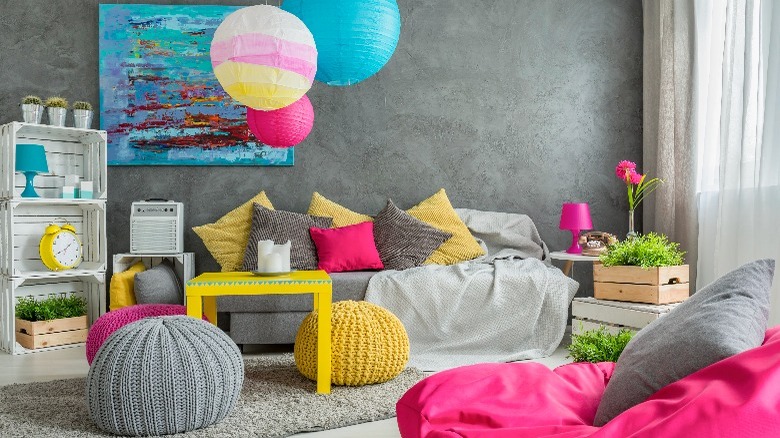 Colorful and fun living room