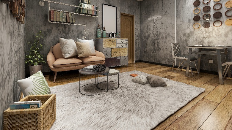 gray and brown room
