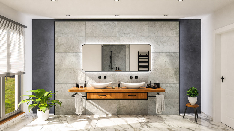 bathroom with modern-style vanity