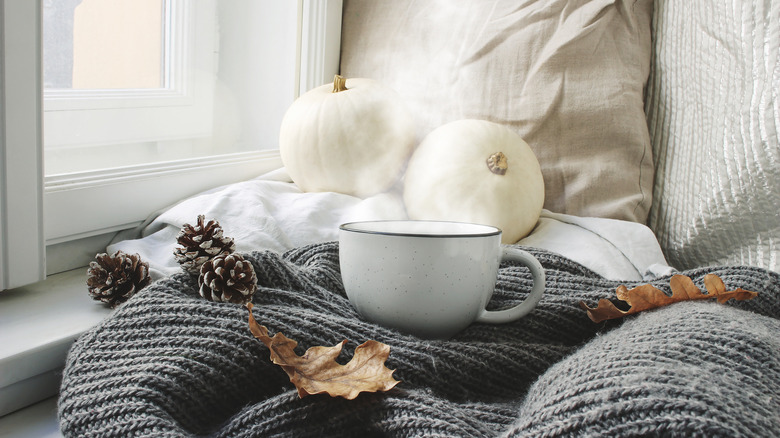 pumpkins in a bedroom