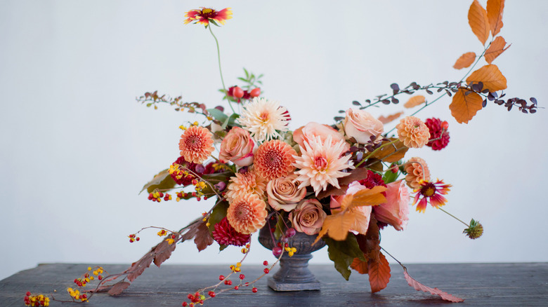 fall flower centerpiece 