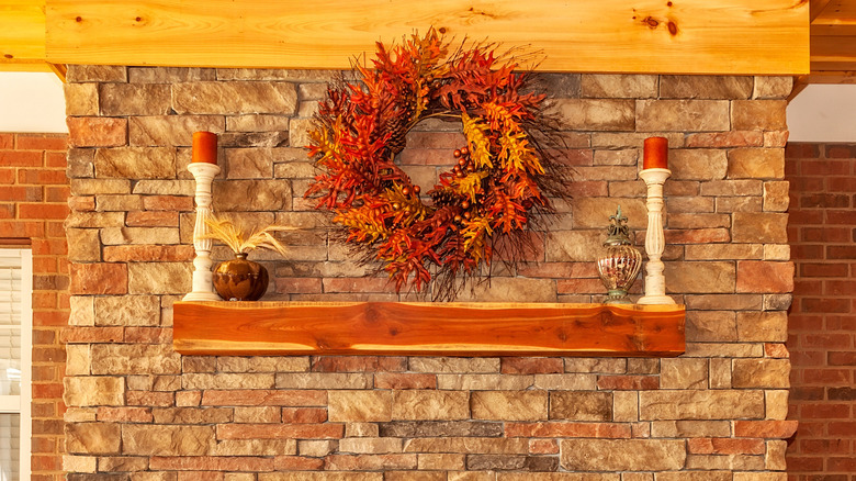 autumn leaf wreath 