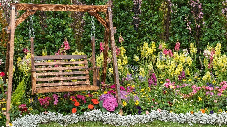 Flowers with swing