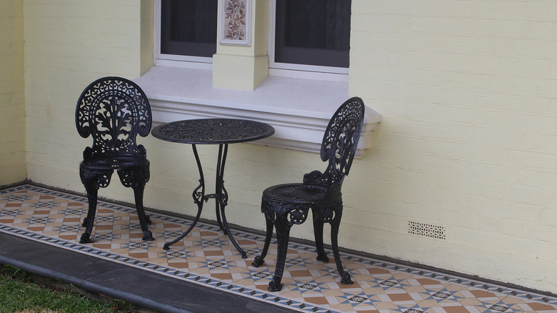 wrought iron seating 