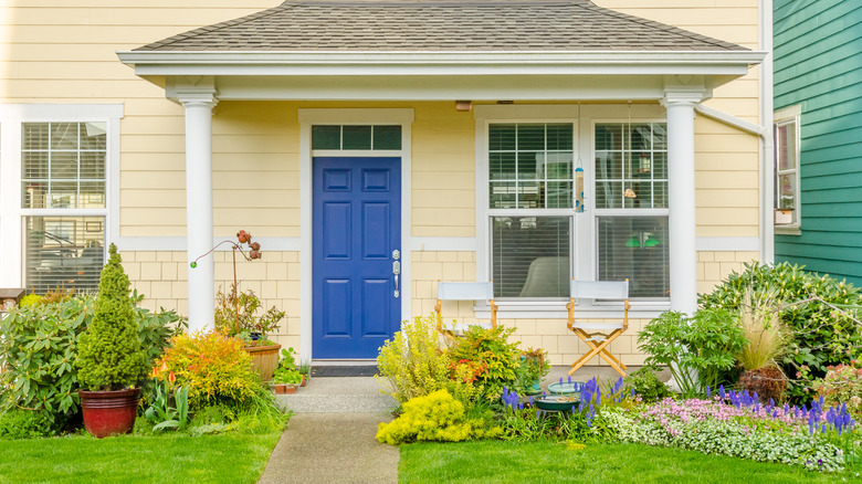 pretty porch with simple seating 