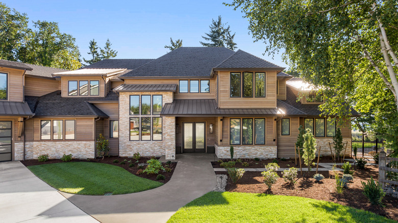 mansion covered in wood