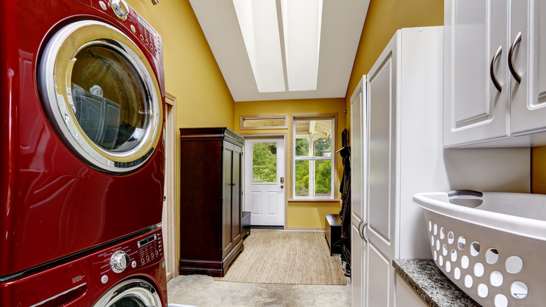 hallway laundry space 