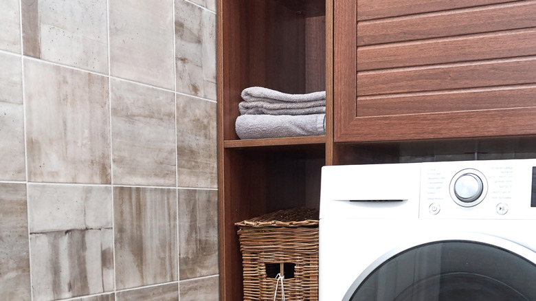 scandinavian style laundry room 