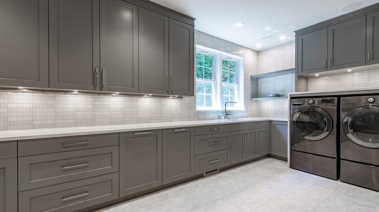 beautiful modern laundry room 