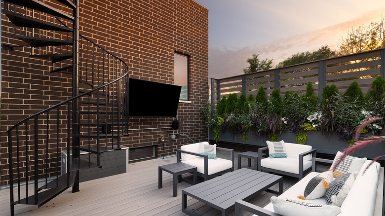 modern outdoor living room 