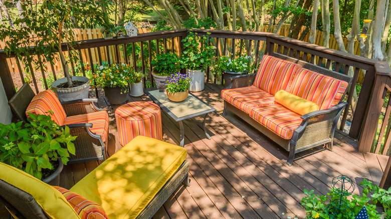 orange and yellow patio furniture