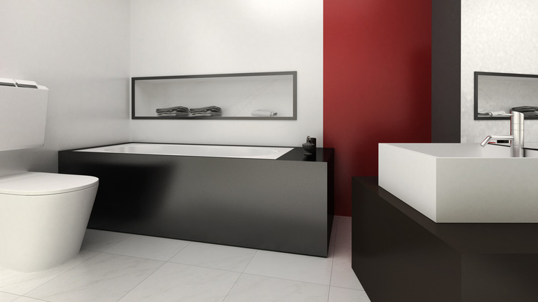 Black and white bathroom