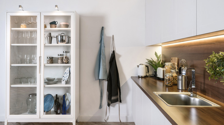 Bookcase in kitchen