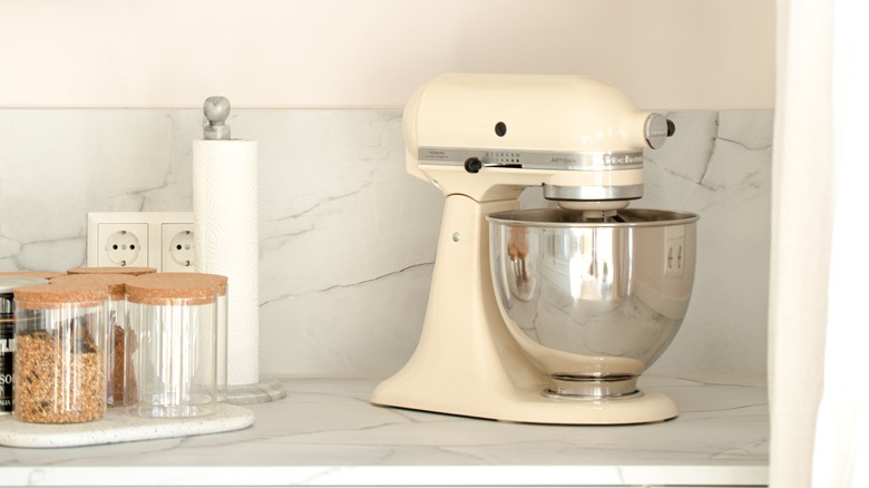 Kitchen aid mixer on counter