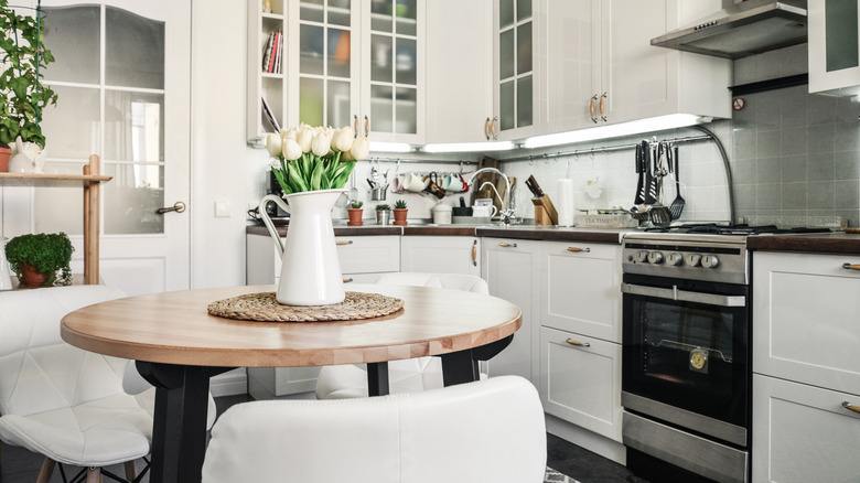 Table in a small kitchen