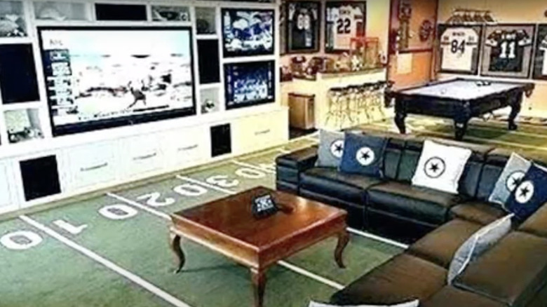 sports nut man cave