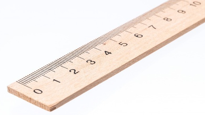 ruler on white background