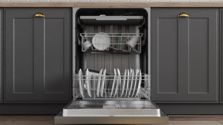 Open dishwasher