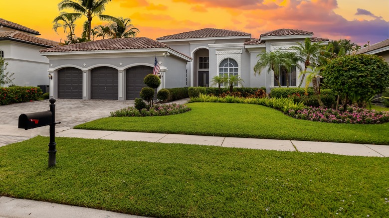 Beautiful house with lush greenery