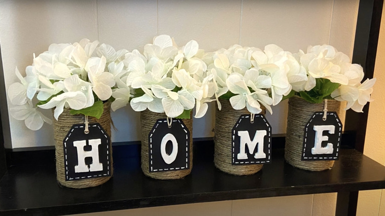 Soup can flower vases