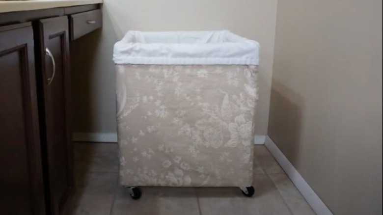 DIY rolling laundry storage