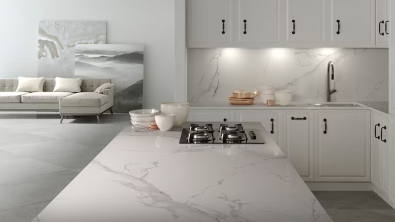 A kitchen with Dekton Natura countertops