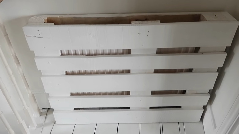 white radiator cover