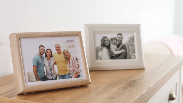 family pictures in frames