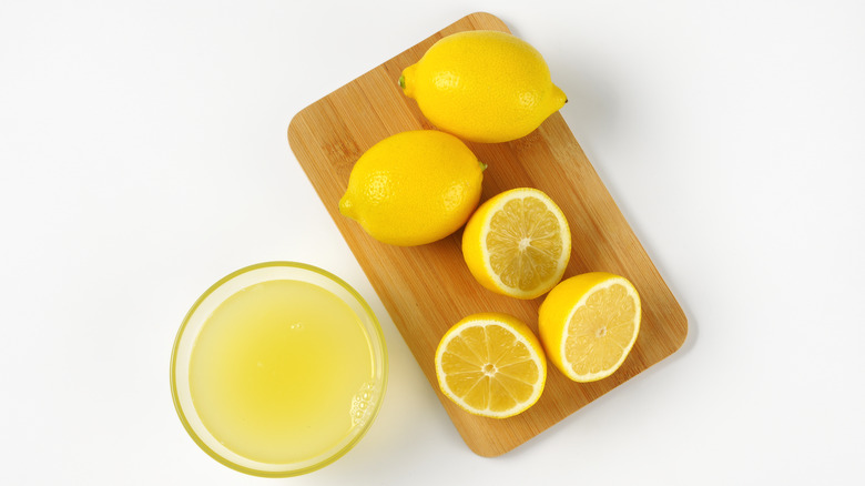 Lemons cutting board