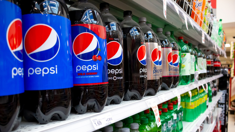 Soda bottles grocery store