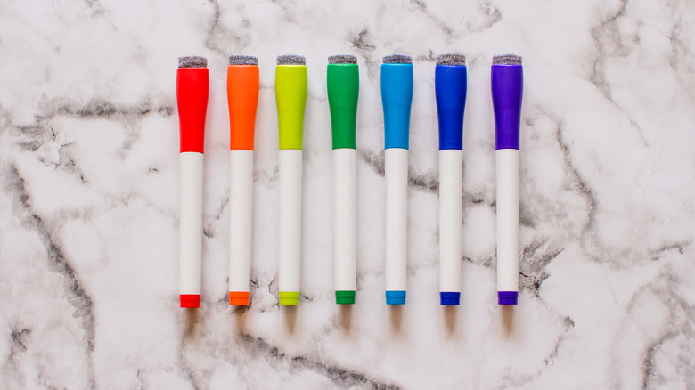 Colorful dry erase markers