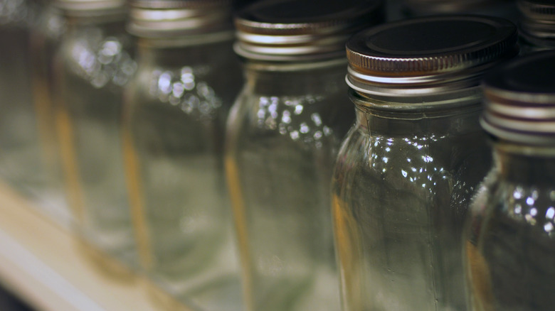 jars on shelf 