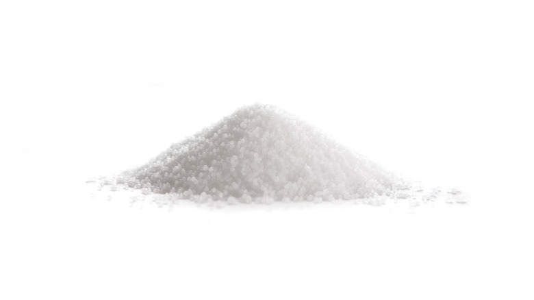 powdered lye on white background