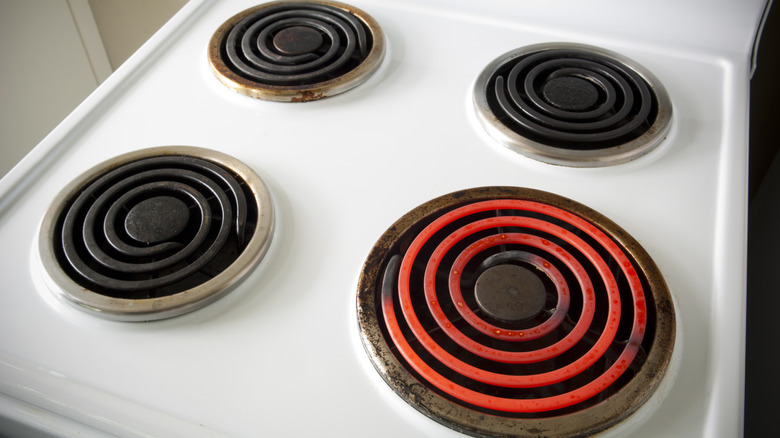 four coils on electric stove