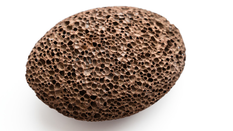 Pumice stone on white background