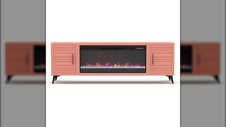 a coral fireplace electric TV console