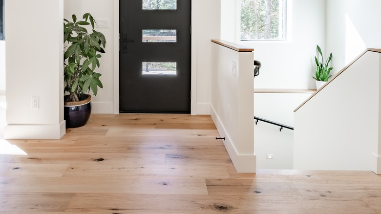 classic hardwood floor in entryway