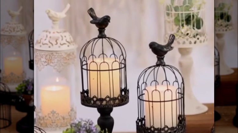 bid cages as candle holder