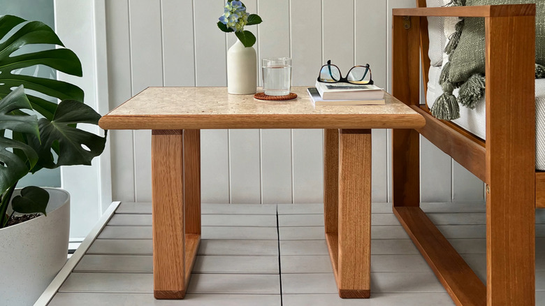 Paver side table created by Natasha Dickins