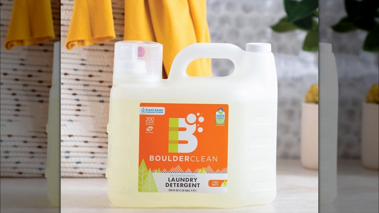 Boulder Clean laundry detergent on counter