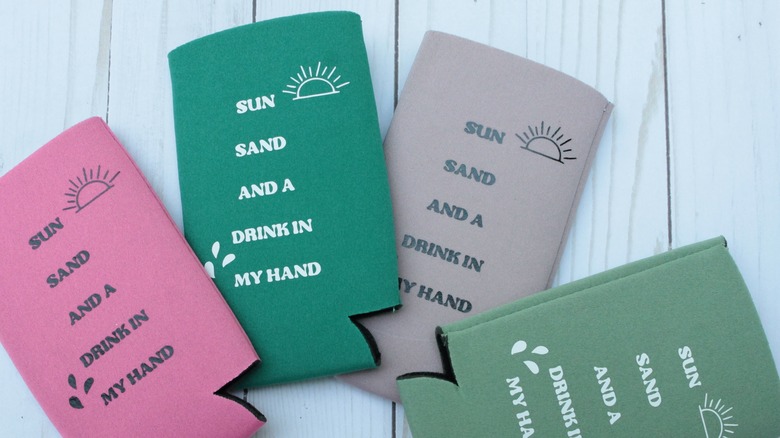 set of drink koozies