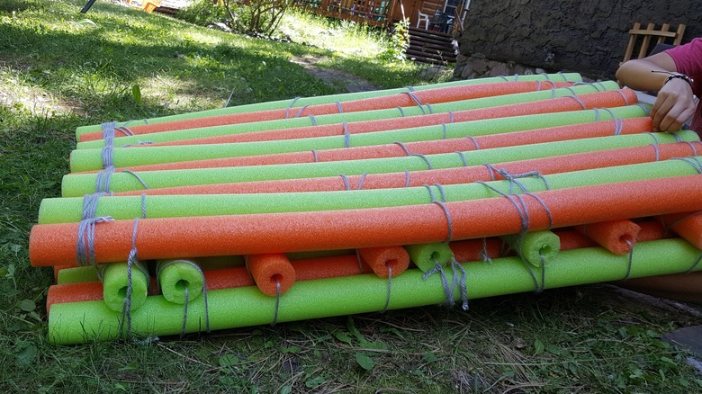 pool noodle DIY raft