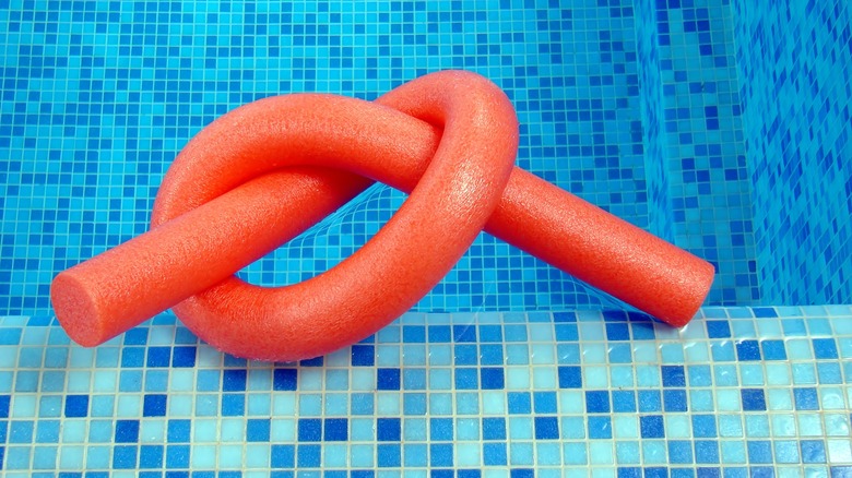 pool noodle in a knot