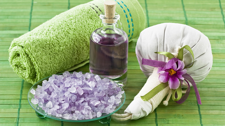 scented epsom salt and essential oils