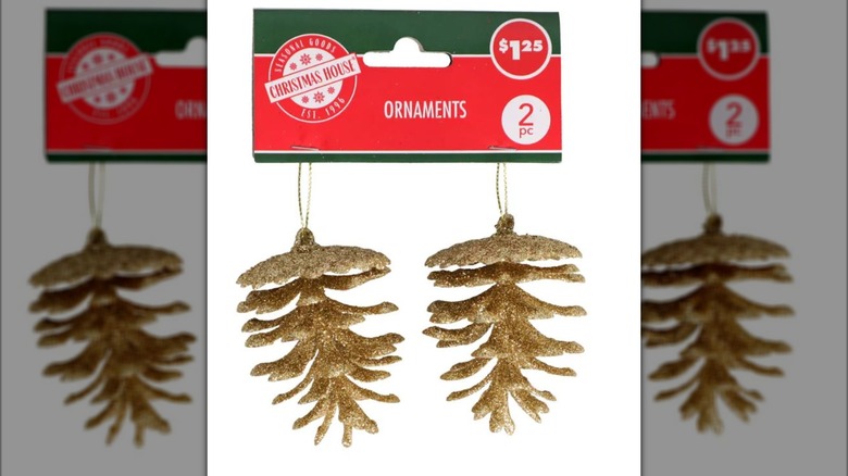 Glittery pinecone ornaments