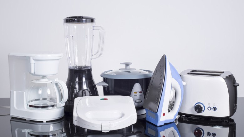 Small appliances on a counter